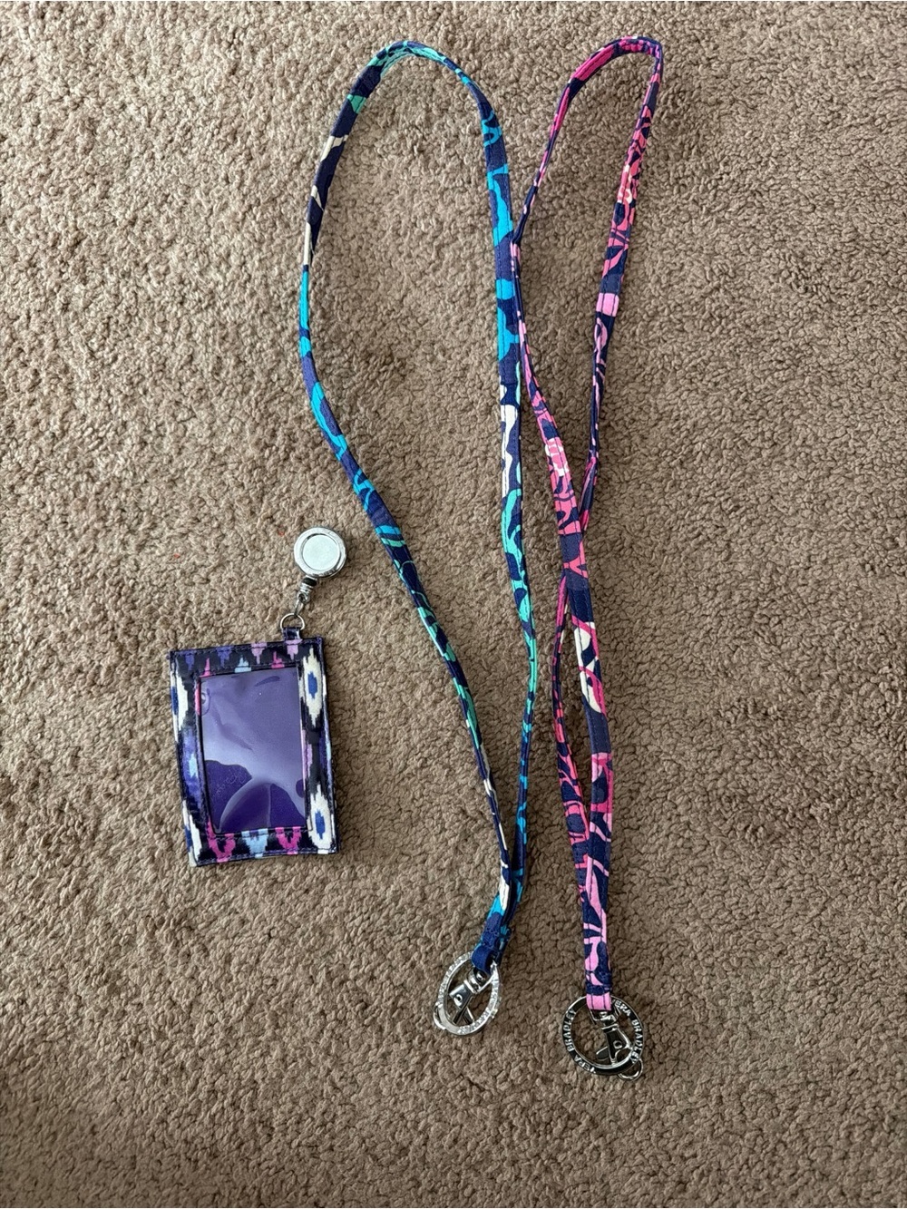 Vera Bradley Lanyard & Retractable Badge Reel ID Holder 3-Piece Bundle